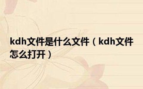 KDH文件用什么打开？怎么转换成PDF？